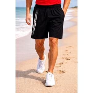 Under Armour Men's Woven Moisture Wicking Graphic Shorts Black Size M